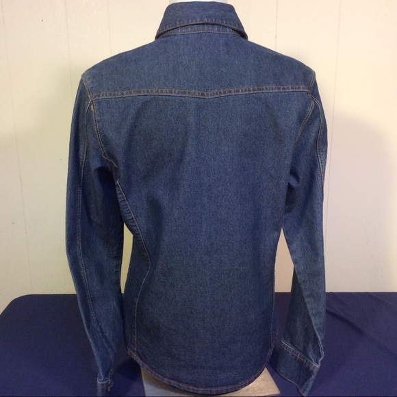 Levis Womens Western Denim shirt with peral snaps size medium - Picture 3 of 7